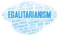 Egalitarianism - type of discrimination - word cloud Royalty Free Stock Photo