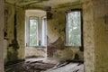 Interior view of an abandoned mansion, San Francisco Castle Royalty Free Stock Photo