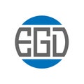 EGD letter logo design on white background. EGD creative initials circle logo concept. EGD letter design
