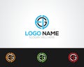 EGD Letter Logo Template online store vectors illustration