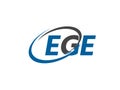 EGE logo, design, vector illustration Royalty Free Stock Photo