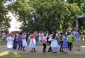 People are dancing on folk festival in Eger, Hungary