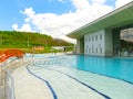 Egerszalok, Hungary - May 05, 2017: The people resting at the Saliris resort.