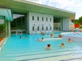 Egerszalok, Hungary - May 05, 2017: The people resting at the Saliris resort.