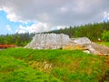 Egerszalok, Hungary - May 05, 2017: The Salt hills at the Saliris resort.