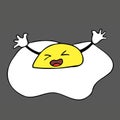 fried egg illustration Royalty Free Stock Photo