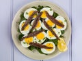 Egg and Anchovy Salad With Watercress