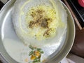 egg appam or hopper with vegetable stew Royalty Free Stock Photo