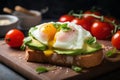 Egg avocado toast. Generate Ai