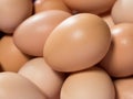 Egg, background of fresh brown chicken eggs Royalty Free Stock Photo