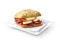 Egg and bacon roll Royalty Free Stock Photo