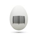 Egg with bar code Royalty Free Stock Photo