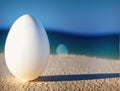 Egg on the Beach Royalty Free Stock Photo