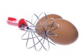 Egg Beater and Eggs Isolated Royalty Free Stock Photo