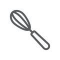 Egg beater line icon, kitchen and cooking