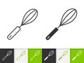 Egg Beater simple black line vector icon Royalty Free Stock Photo