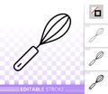 Egg Beater simple black line vector icon