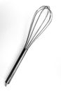 Egg beater on white background