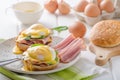 Egg Benedict with ham Royalty Free Stock Photo