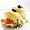 Egg Benedict with Smoked Salmon Royalty Free Stock Photo