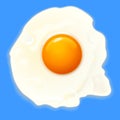 Egg on blue Royalty Free Stock Photo
