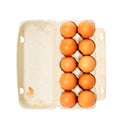 Egg box with eggs Royalty Free Stock Photo