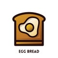 egg bread. Vector illustration decorative design