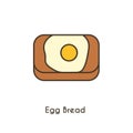 egg bread. Vector illustration decorative design