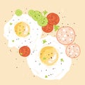 Egg breakfast illustration