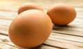 Egg for breakfast on old wooden table Royalty Free Stock Photo
