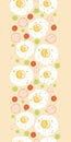 Egg breakfast vertical seamless pattern background