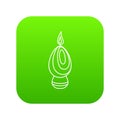 Egg candle icon green Royalty Free Stock Photo