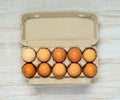 Egg Carton with Eggs Royalty Free Stock Photo