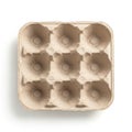 Egg carton isolated on white background Royalty Free Stock Photo