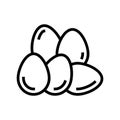 egg chicken line icon vector illustration Royalty Free Stock Photo