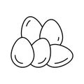 egg chicken line icon vector illustration Royalty Free Stock Photo