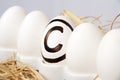 Egg With Copyright Sign Royalty Free Stock Photo