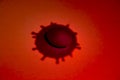 Egg coronaviral in the form of a drop shadow. Easter 2020 conceptual image. Concept of coronavirus 2019-ncov