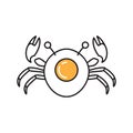 egg crabs line simple minimal logo design vector Royalty Free Stock Photo
