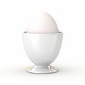 Minimalist White Egg Cup With Elegant Design Style Royalty Free Stock Photo