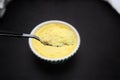 Egg Custard On The Bowl One Spoon Soft Boiled