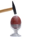 Egg and hammer Royalty Free Stock Photo