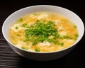 Egg Drop Soup is a Chinese soup made by pouring beaten eggs into a chicken.