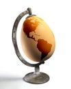 Egg earth globe with american continent Royalty Free Stock Photo