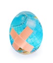 Egg earth globe, concept of global problems with ecosystem of earth. World safe Royalty Free Stock Photo