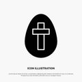 Egg, Easter, Holiday, Sign solid Glyph Icon vector Royalty Free Stock Photo