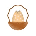 egg easter inside basket icon