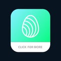 Egg, Easter, Nature, Spring Mobile App Button. Android and IOS Line Version Royalty Free Stock Photo