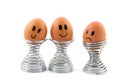 Egg in egg cup feeling left out Royalty Free Stock Photo