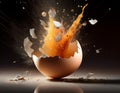 Egg exploding. Royalty Free Stock Photo